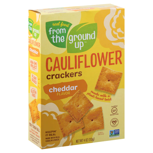 From the Ground Up Cheddar Flavor Cauliflower Crackers 4 oz