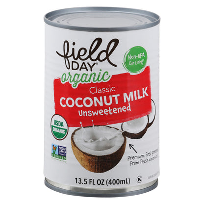Field Day Organic Unsweetened Organic Classic Coconut Milk 13.5 fl oz
