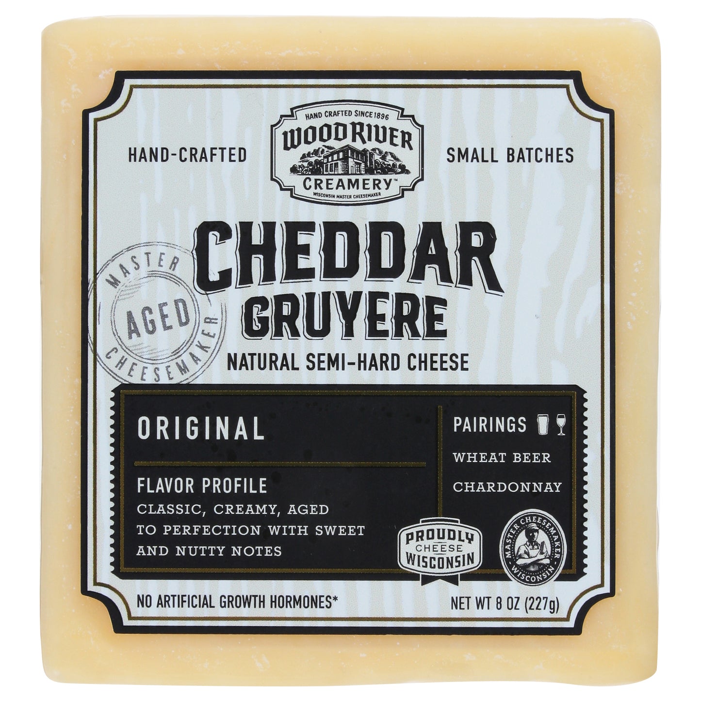 Wood River Creamery Original Cheddar Gruyere Cheese 8 oz