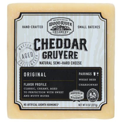 Wood River Creamery Original Cheddar Gruyere Cheese 8 oz