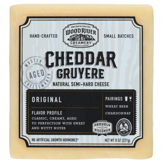 Wood River Creamery Original Cheddar Gruyere Cheese 8 oz