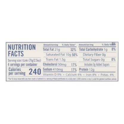 Force of Nature Jalapeno Cheddar Bison and Beef Sausage 10 oz