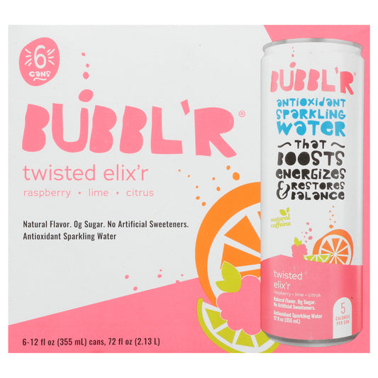 BUBBL'R Antioxidant Sparkling Water - twisted elix'r - 6pk - 12 fl oz