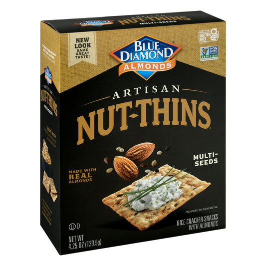 Blue Diamond Nut-Thins Multi-Seeds Rice Cracker Snacks 4.25 oz