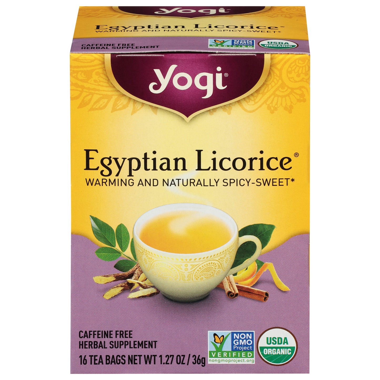 Yogi Egyptian Licorice Tea 16 Tea Bags