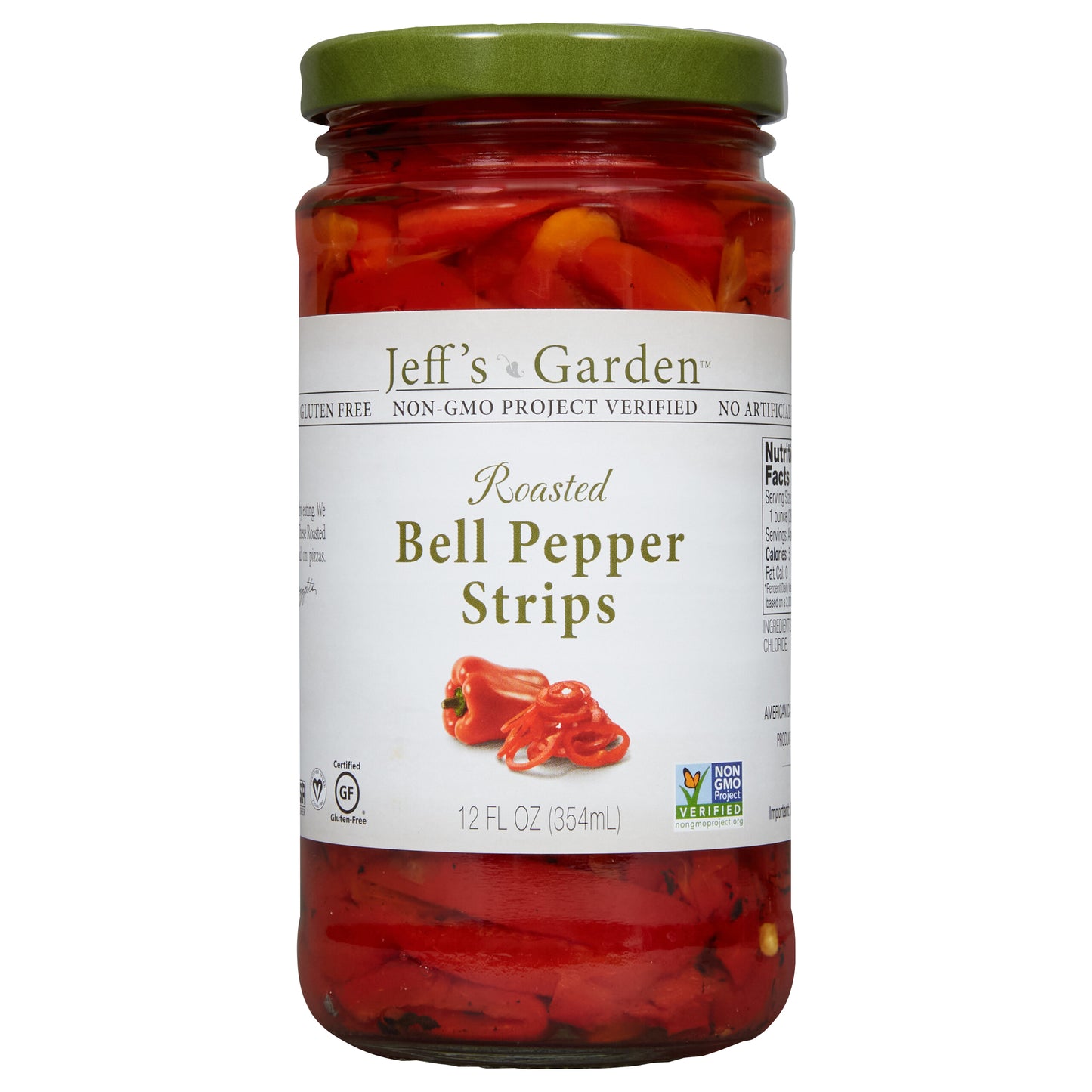 Jeff's Garden Roasted Bell Pepper Strips, 12 fl oz