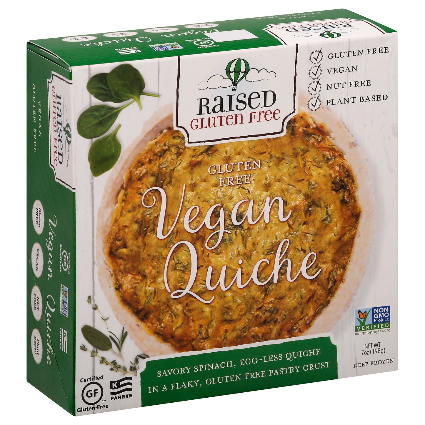 Raised Gluten Free Vegan Quiche 7 oz