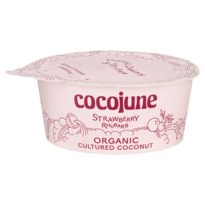 Cocojune Organic Strawberry Rhubarb Cultured Coconut 4 oz