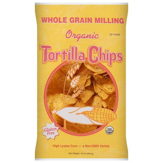 Whole Grain Milling Gluten Free Organic Tortilla Chips 16 oz