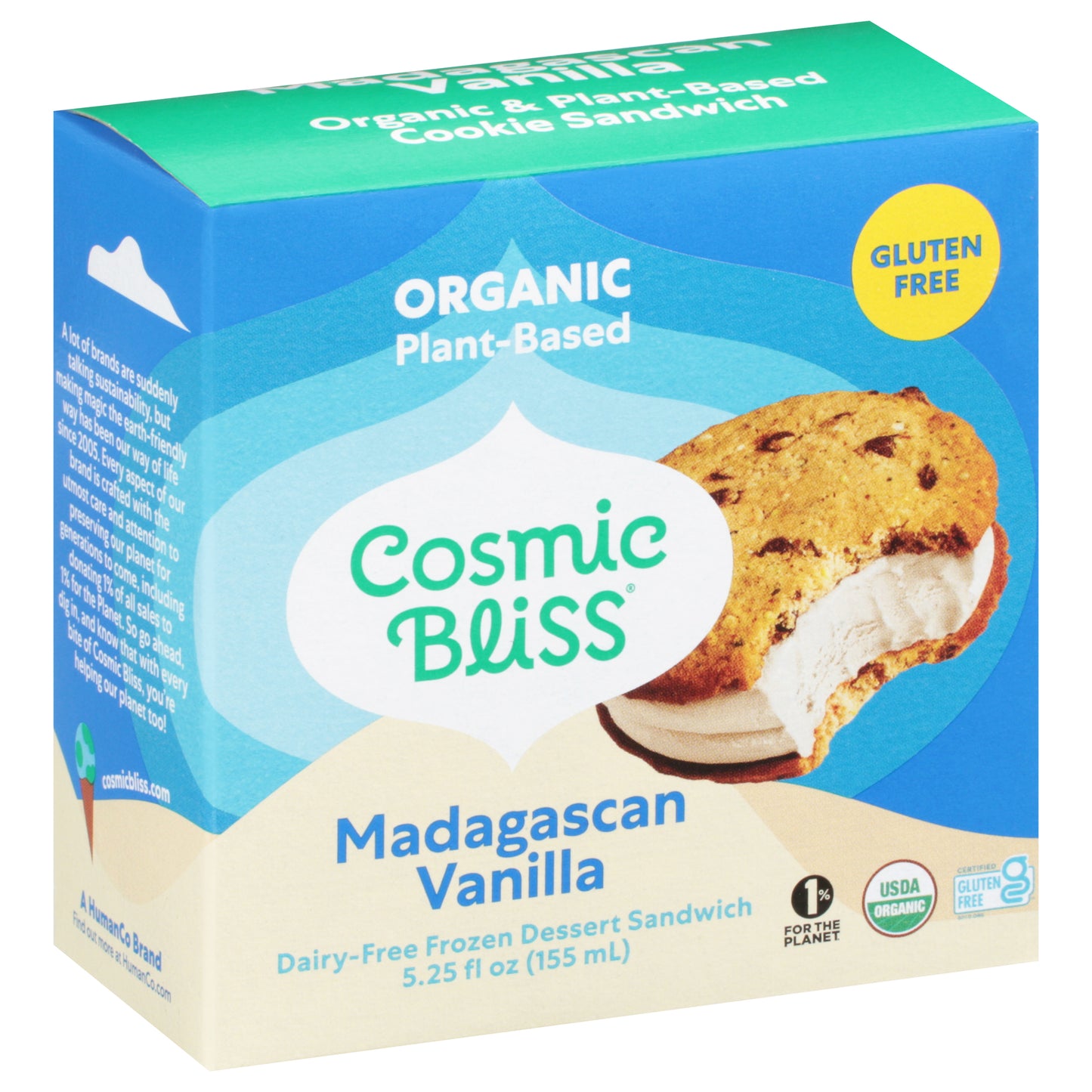 Cosmic Bliss Madagascan Vanilla Frozen Dessert Sandwich 5.25 fl oz