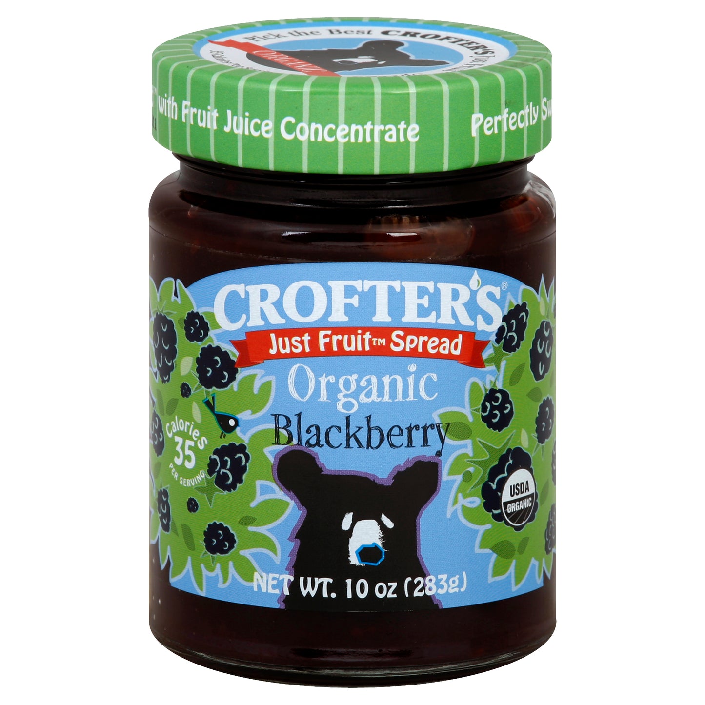 Crofter's Fruit Spread 10 oz - Just Fruit Spread Organic Blackberry