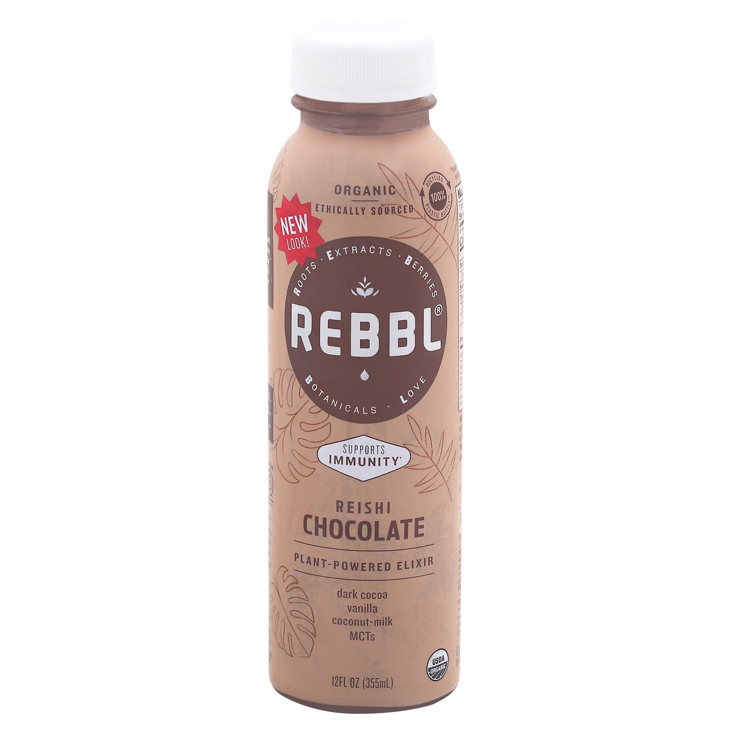 Rebbl Reishi Chocolate Plant-Powered Elixir 12 fl oz Bottle