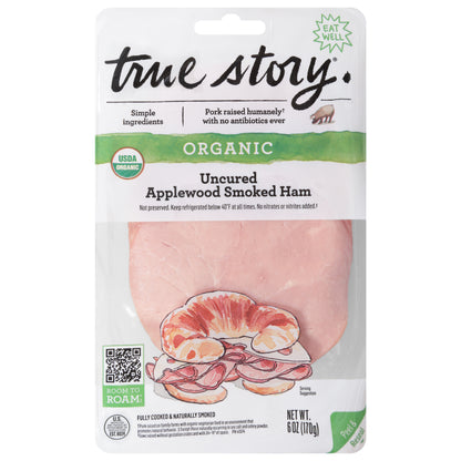 True Story Organic Uncured Applewood Smoked Ham 6 oz