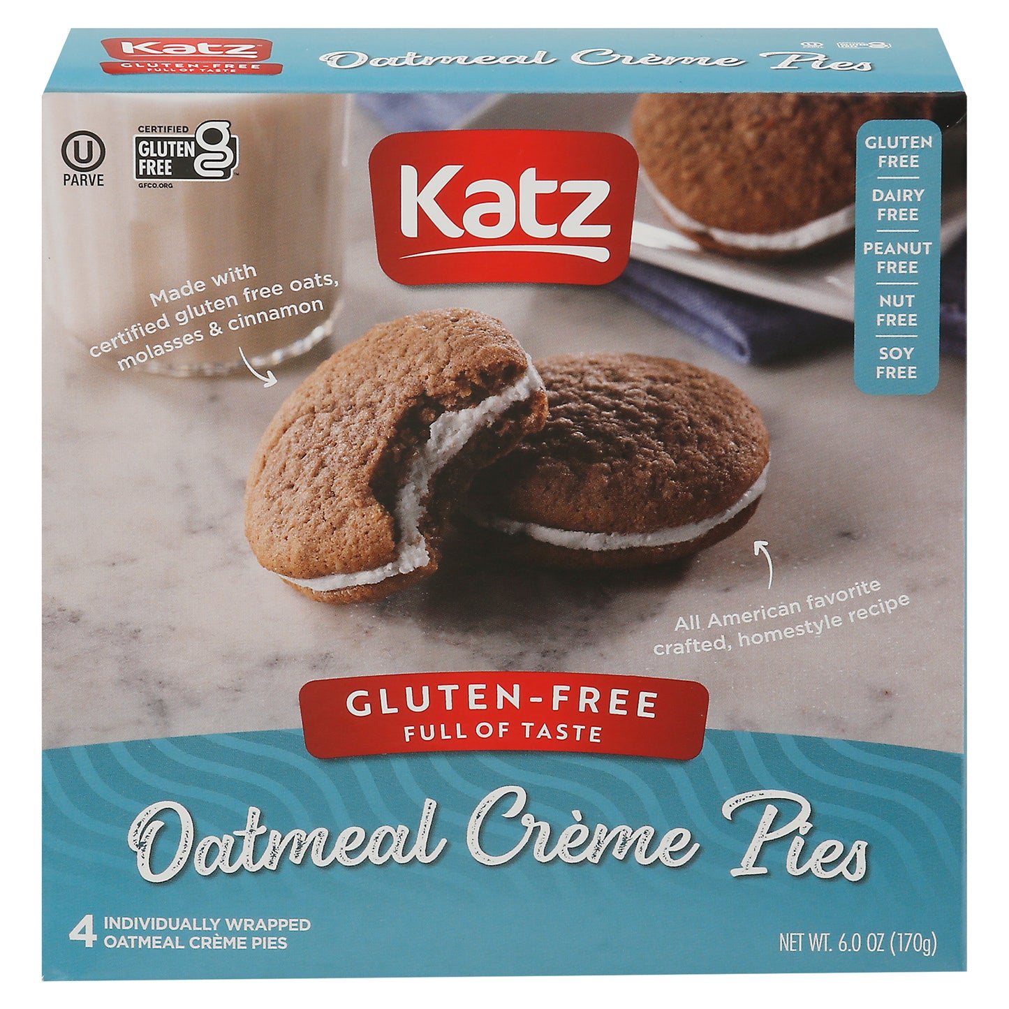 Katz Gluten Free Oatmeal Creme Pies 4 ea