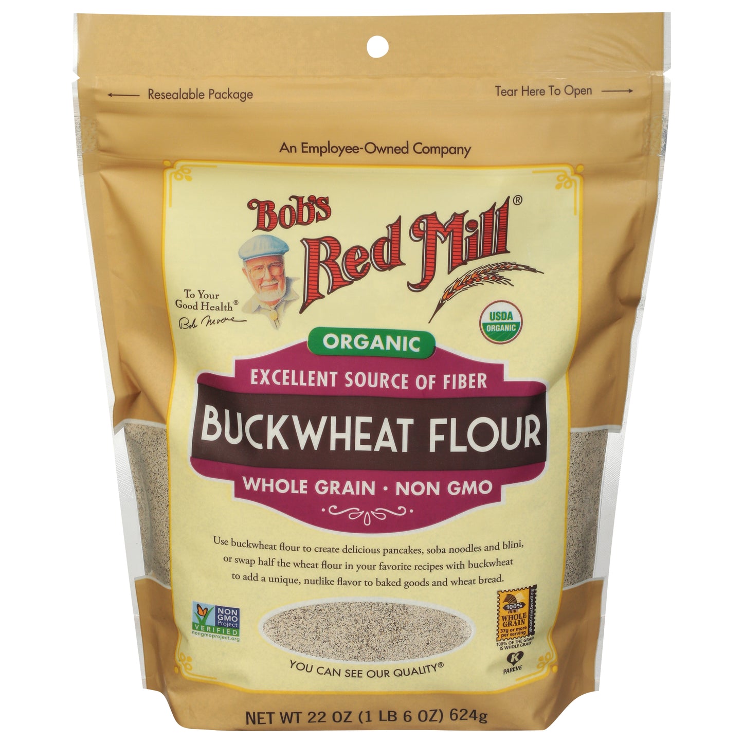 Bob's Red Mill Organic Whole Grain Buckwheat Flour 22 oz