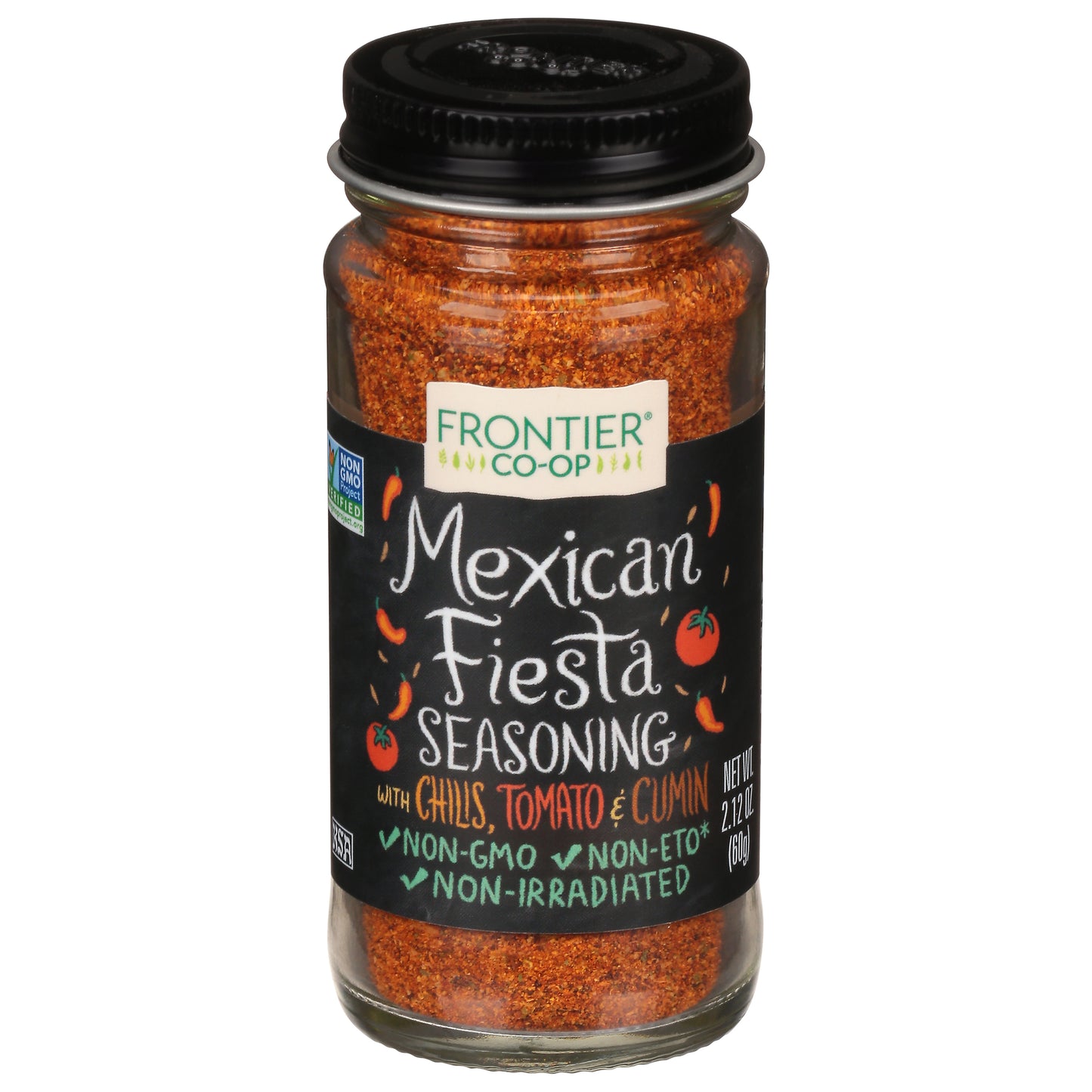 Frontier Co-op Mexican Fiesta Seasoning with Chilis, Tomato & Cumin 2.12 oz