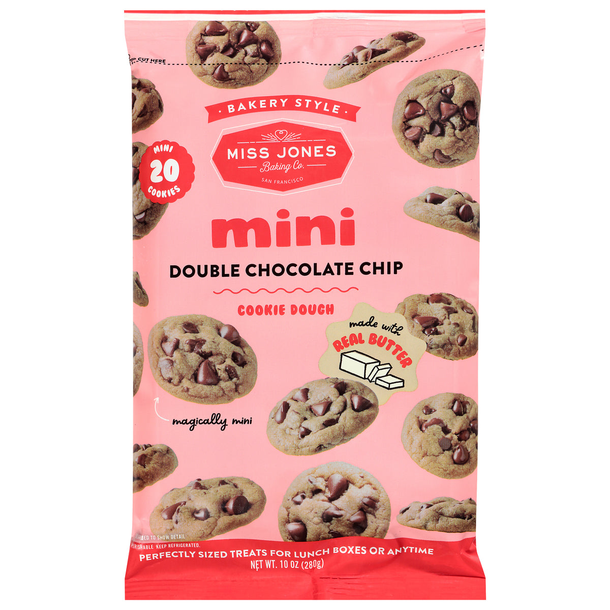Miss Jones Baking Co. Bakery Style Double Chocolate Chip Mini Cookie Dough 20 Each