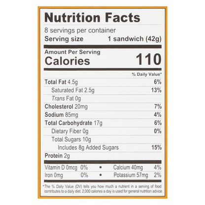 Alden's Organic Mini Squares Sea Salt Caramel Ice Cream Sandwich 8 - 2 fl oz Sandwiches