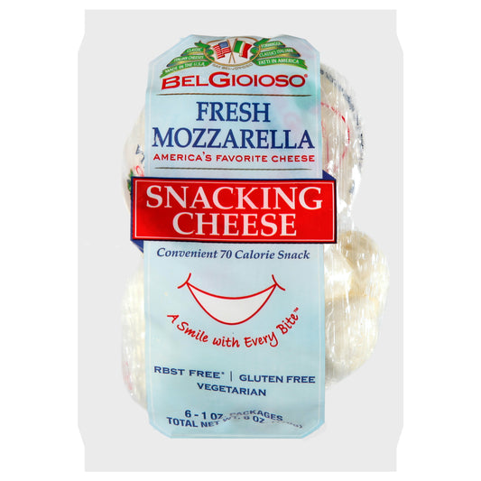 BelGioioso Fresh Mozzarella Snacking Cheese 6 - 1 oz Packages
