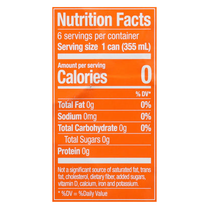 Zevia Zero Sugar Orange Soda 6 - 12 fl oz Cans