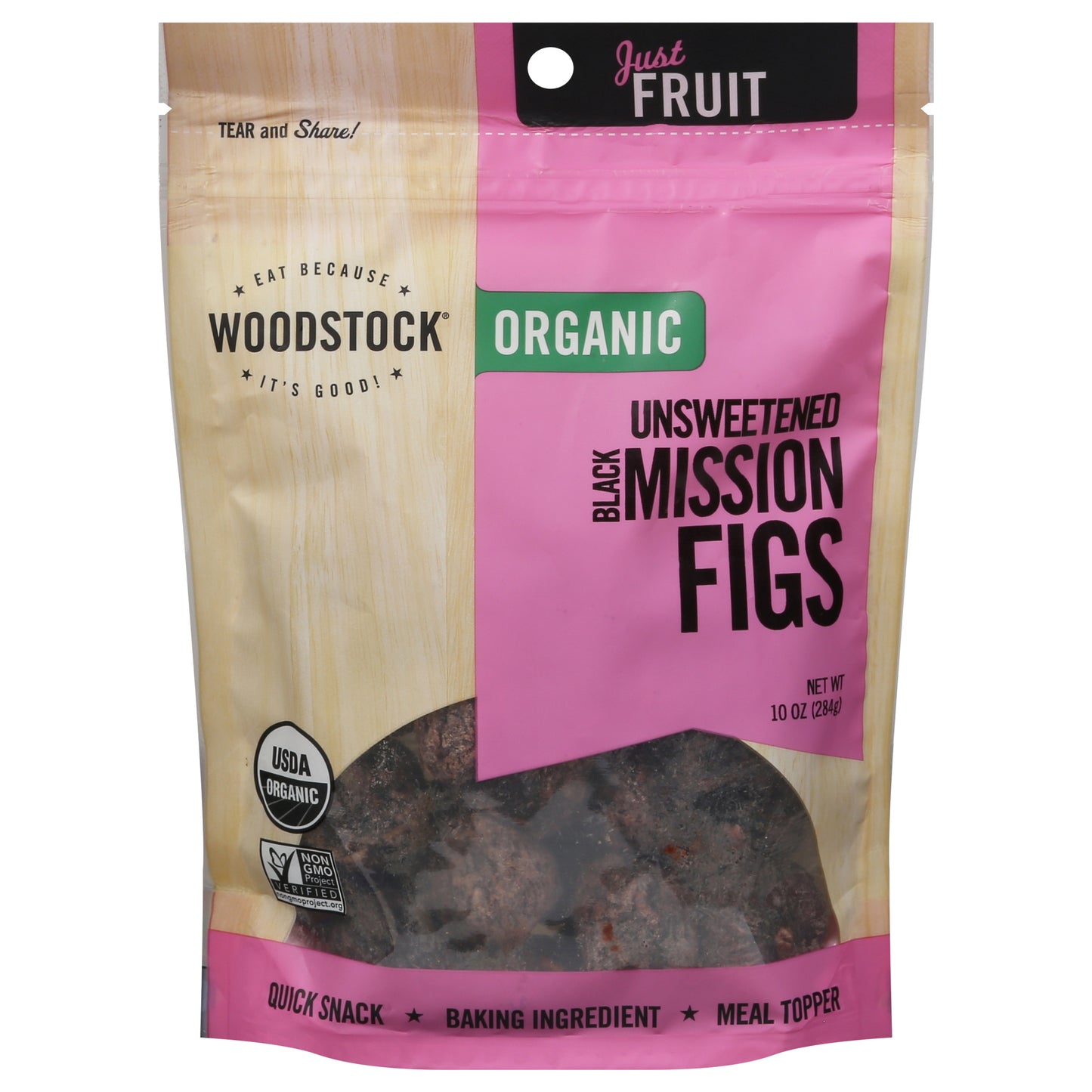 Woodstock Organic Mission Black Unsweetened Figs 10 oz