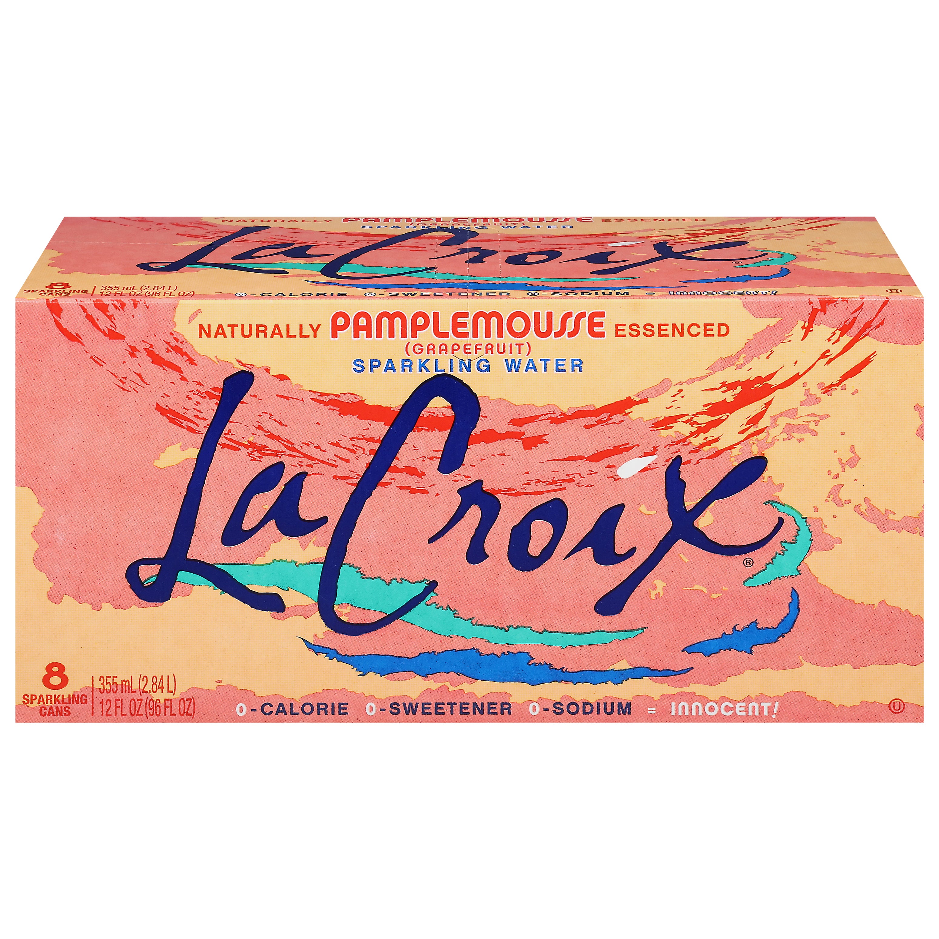 LaCroix Pamplemousse Sparkling Water 8 - 12 fl oz Cans – Hudson Grocery ...