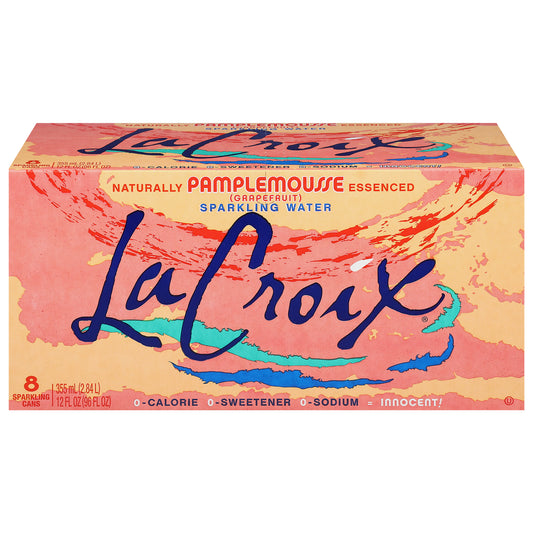 LaCroix Pamplemousse Sparkling Water 8 - 12 fl oz Cans