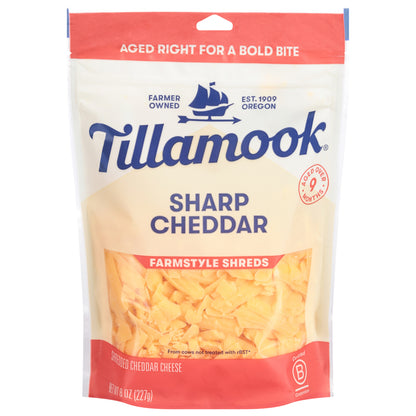 Tillamook Sharp Cheddar Shredded Cheese 8 oz