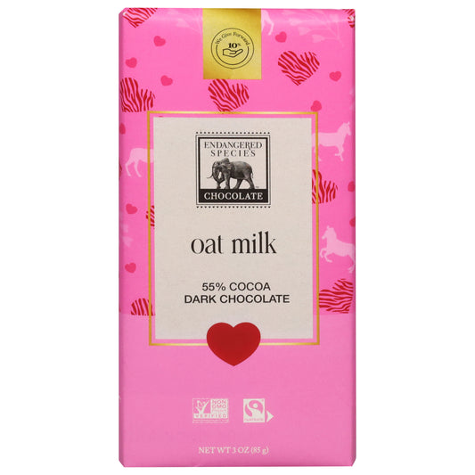 Endangered Species 72% Cocoa Oat Milk Dark Chocolate 3 oz