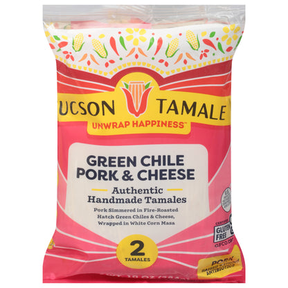 Tucson Tamale Unwrap Happiness Green Chile Pork & Cheese Tamales 2 ea