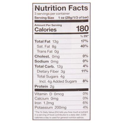 Endangered Species 75% Cocoa Oat Milk Coconut & Almonds Dark Chocolate 3 oz