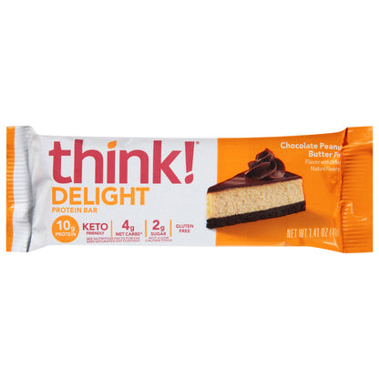 Think! Delight Chocolate Peanut Butter Pie Protein Bar 1.41 oz