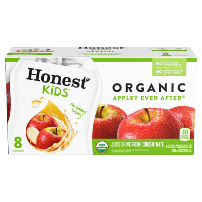 Honest Kids Appley Ever After Pouches, 6.75 fl oz, 8 Pack