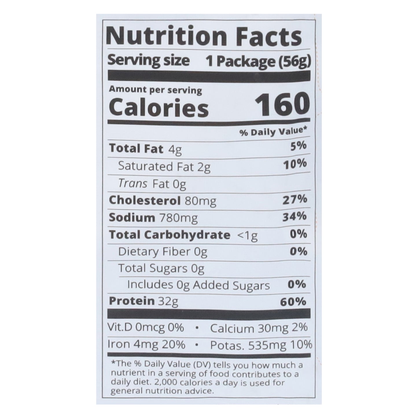 Kalahari Biltong Air Dried Thinly Sliced Original Beef 2 oz