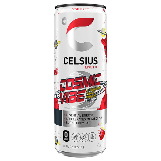 CELSIUS Sparkling Cosmic Vibe, Functional Energy Drink 12 Fl Oz Single Can