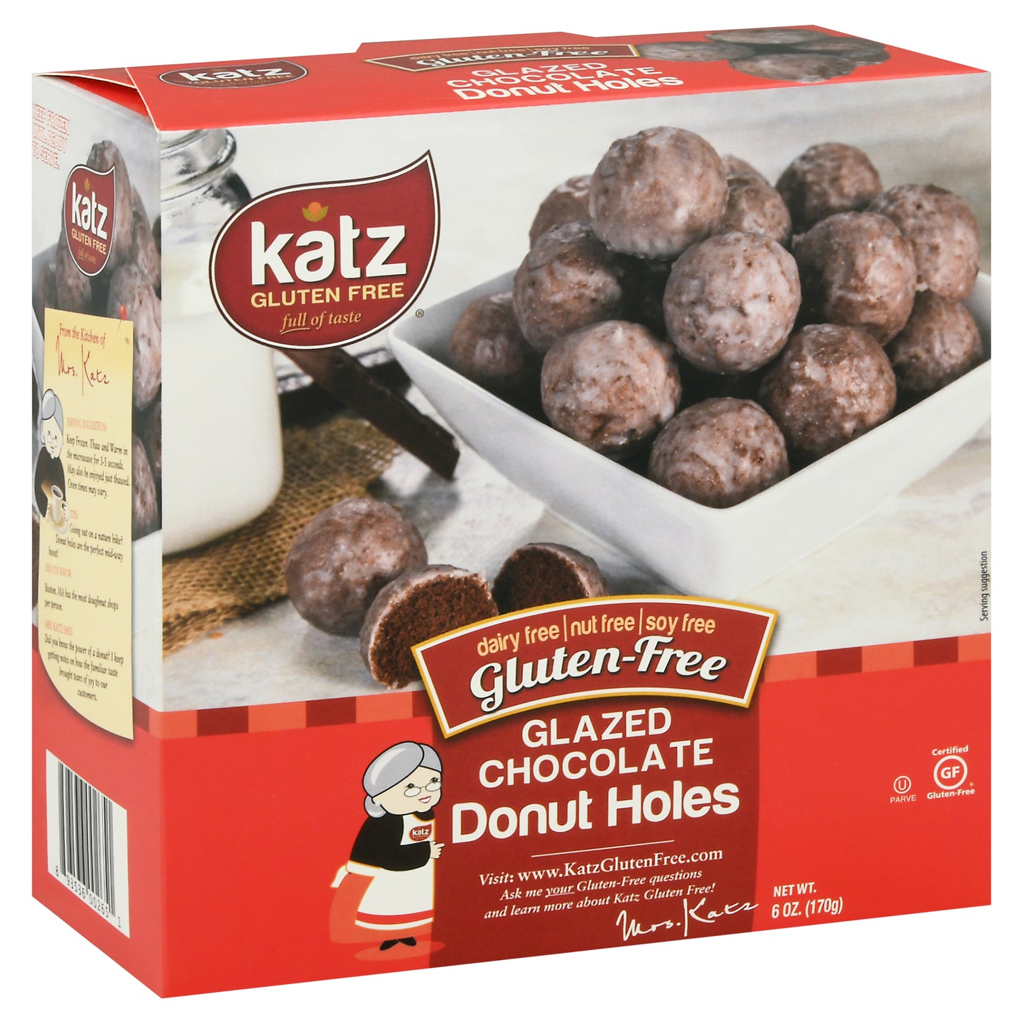 Katz Gluten-Free Glazed Chocolate Donut Holes 6 oz