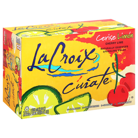 LaCroix Cherry Lime Sparkling Water 8 cans 12 fl oz ea