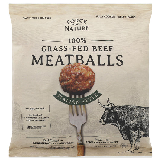Force of Nature Italian Style Beef Meatballs 14 oz