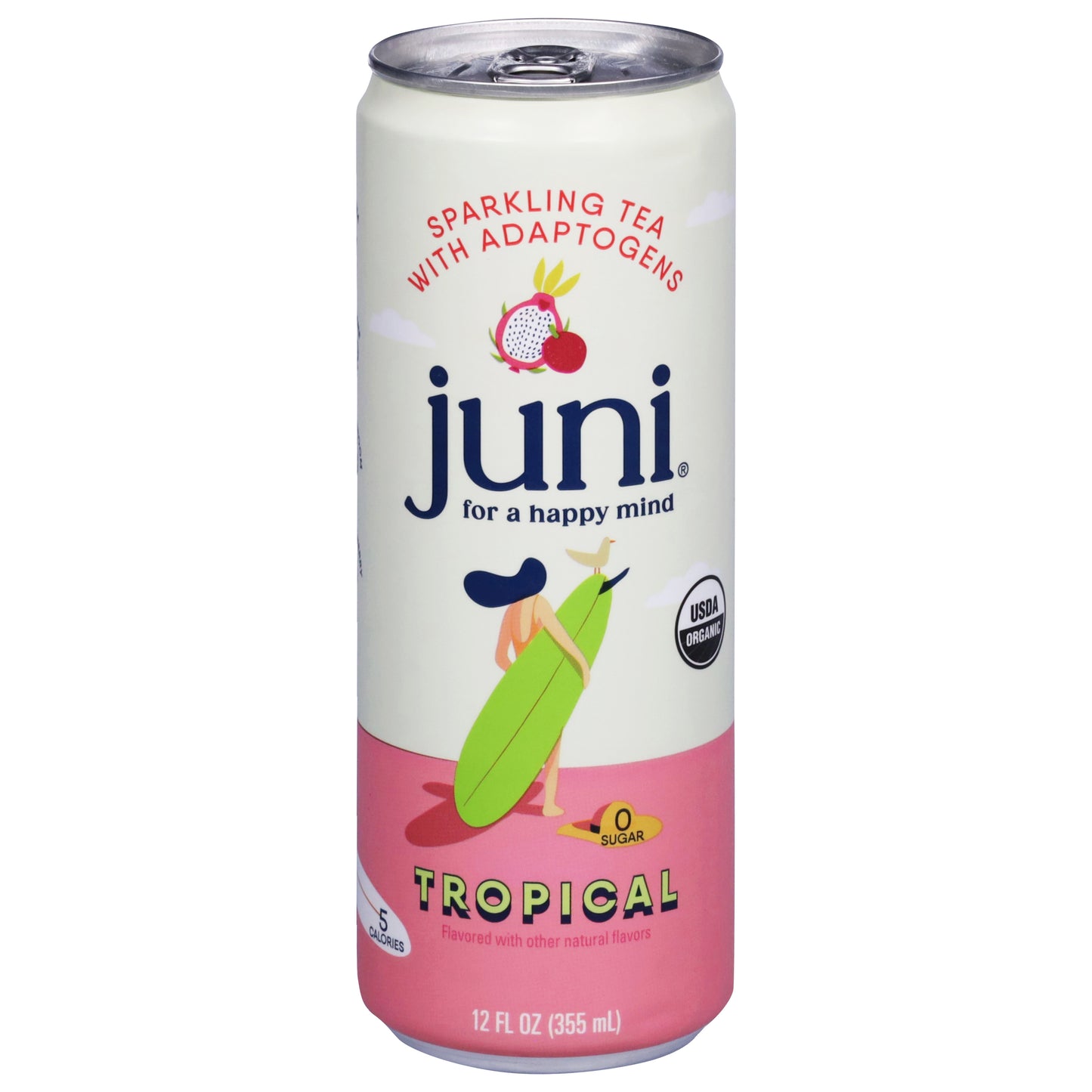 Juni Tropical Sparkling Tea with Adaptogens 12 fl oz