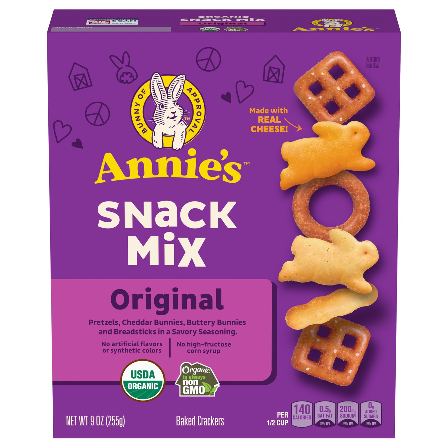 Annie's Organic Assorted Crackers and Pretzels Snack Mix, 9 oz