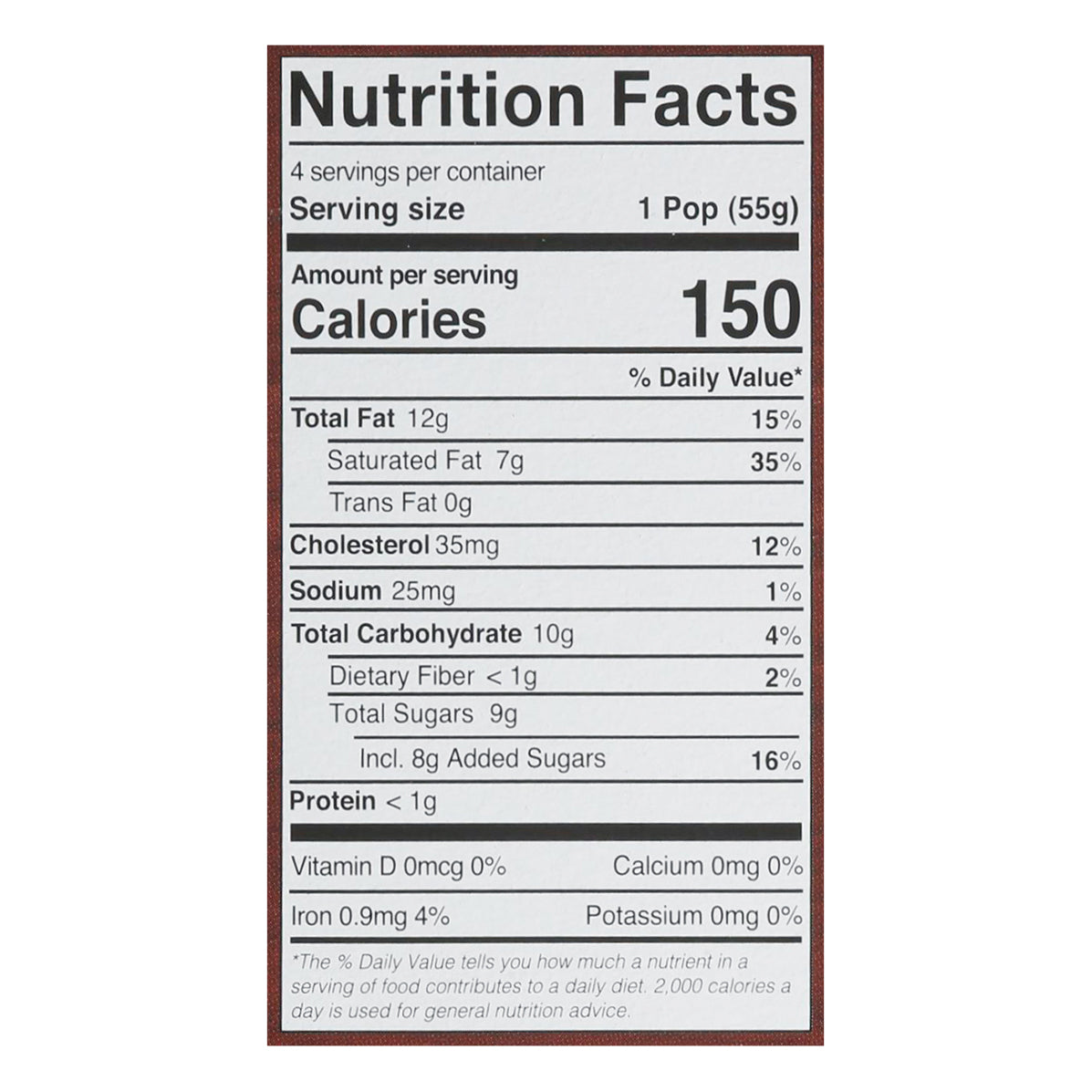 Jonny Pops Chocolate Fudge Ice Pops 4 - 2.06 fl oz Packs