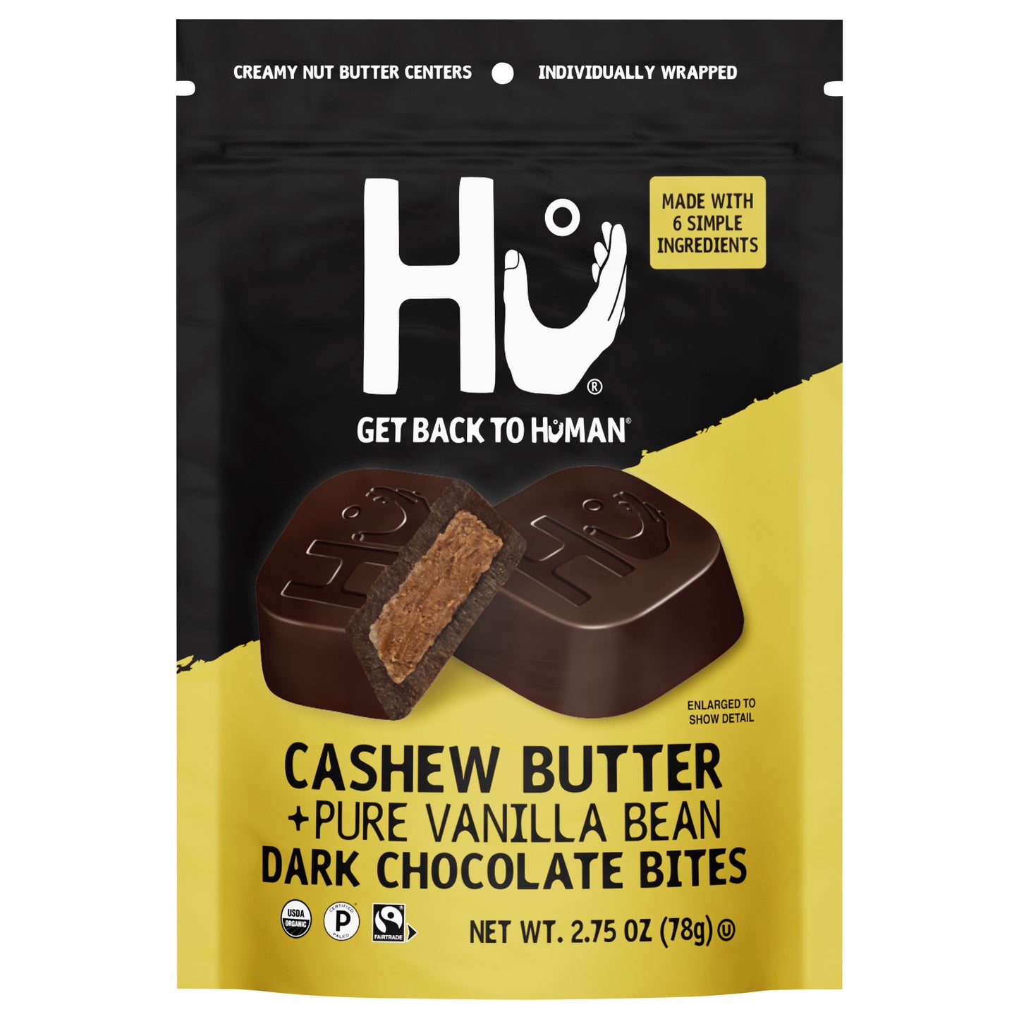 Hu Cashew Butter + Pure Vanilla Bean Dark Chocolate Bites 2.75 oz