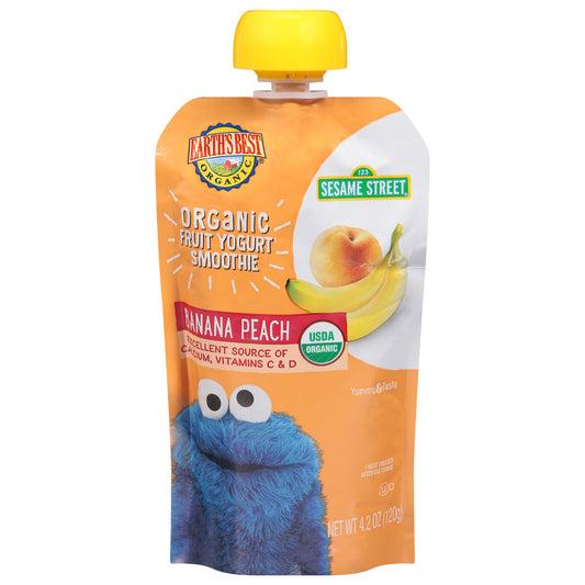 Earth's Best Organic Banana Peach Fruit Yogurt Smoothie 4.2 oz