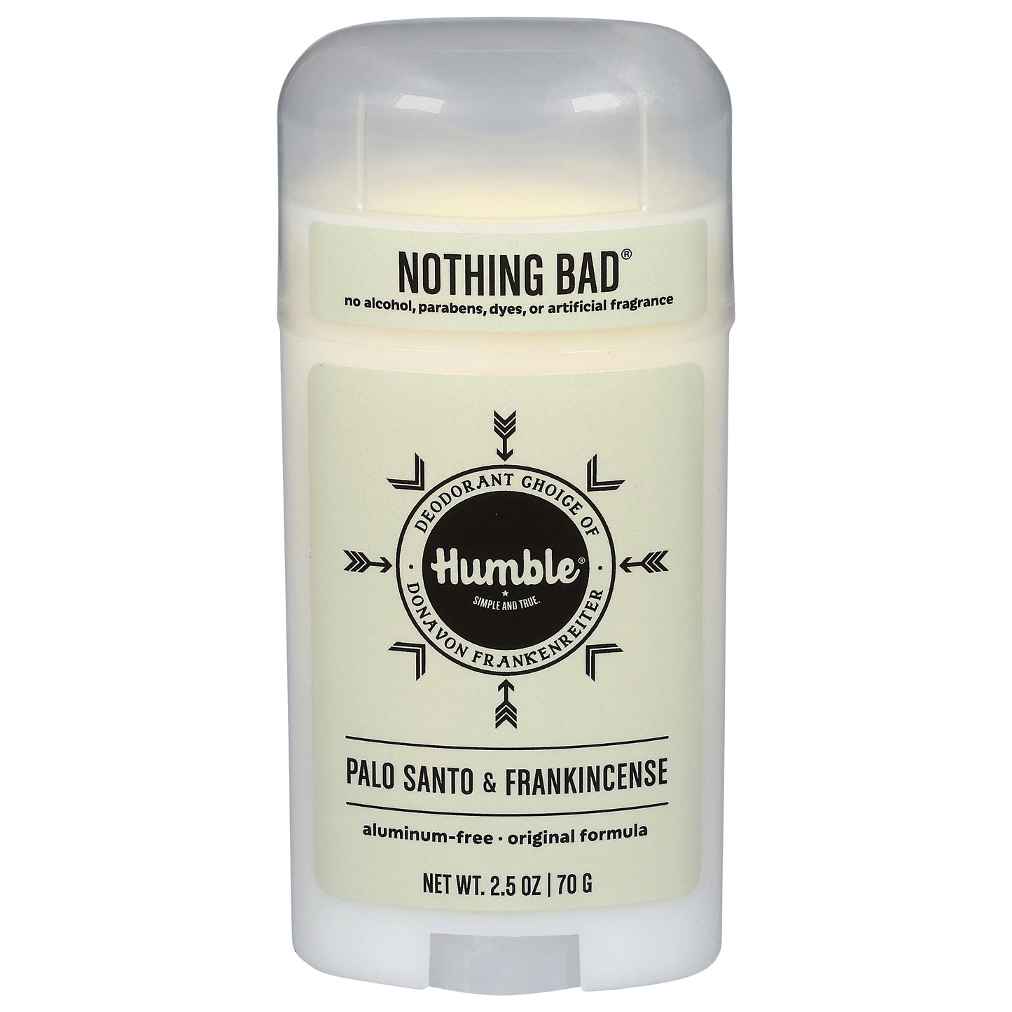 Humble Nothing Bad Original Formula Palo Santo & Frankincense Deodorant 2.5 oz