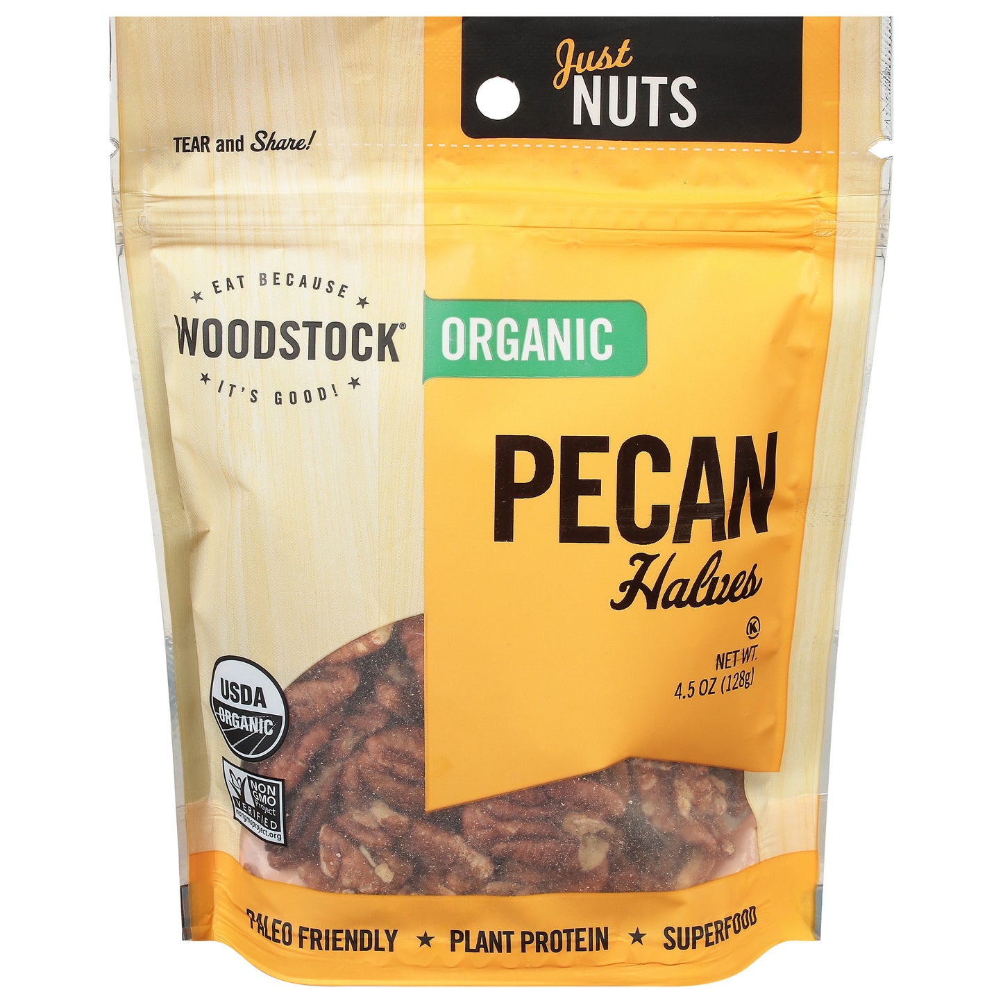 Woodstock Organic Pecan Halves 4.5 oz