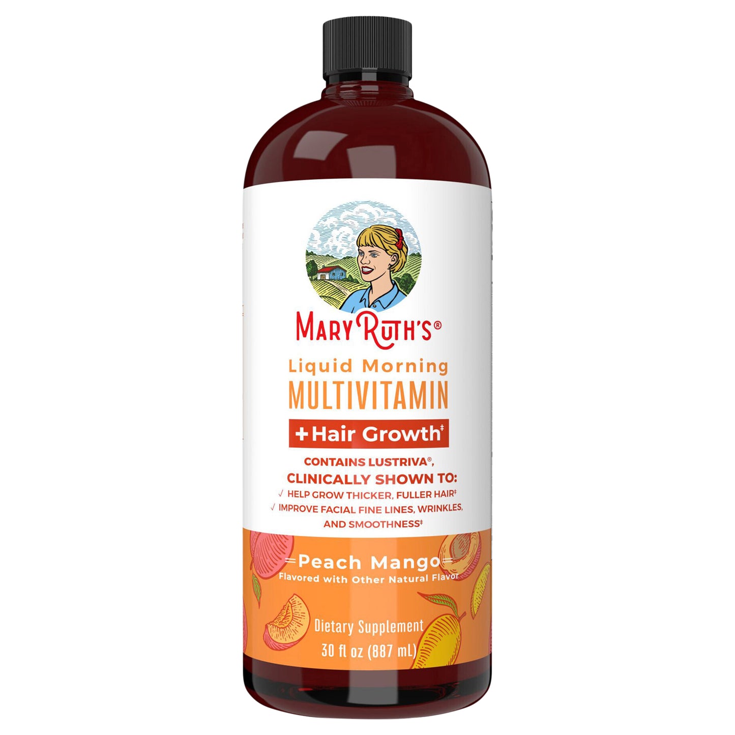 MaryRuth's Liquid Morning Peach Mango Multivitamin 30 fl oz