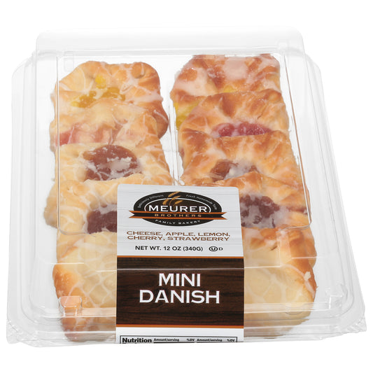 Meurer Brothers Cheese/Apple/Lemon/Cherry/Strawberry Danish Mini 12 oz