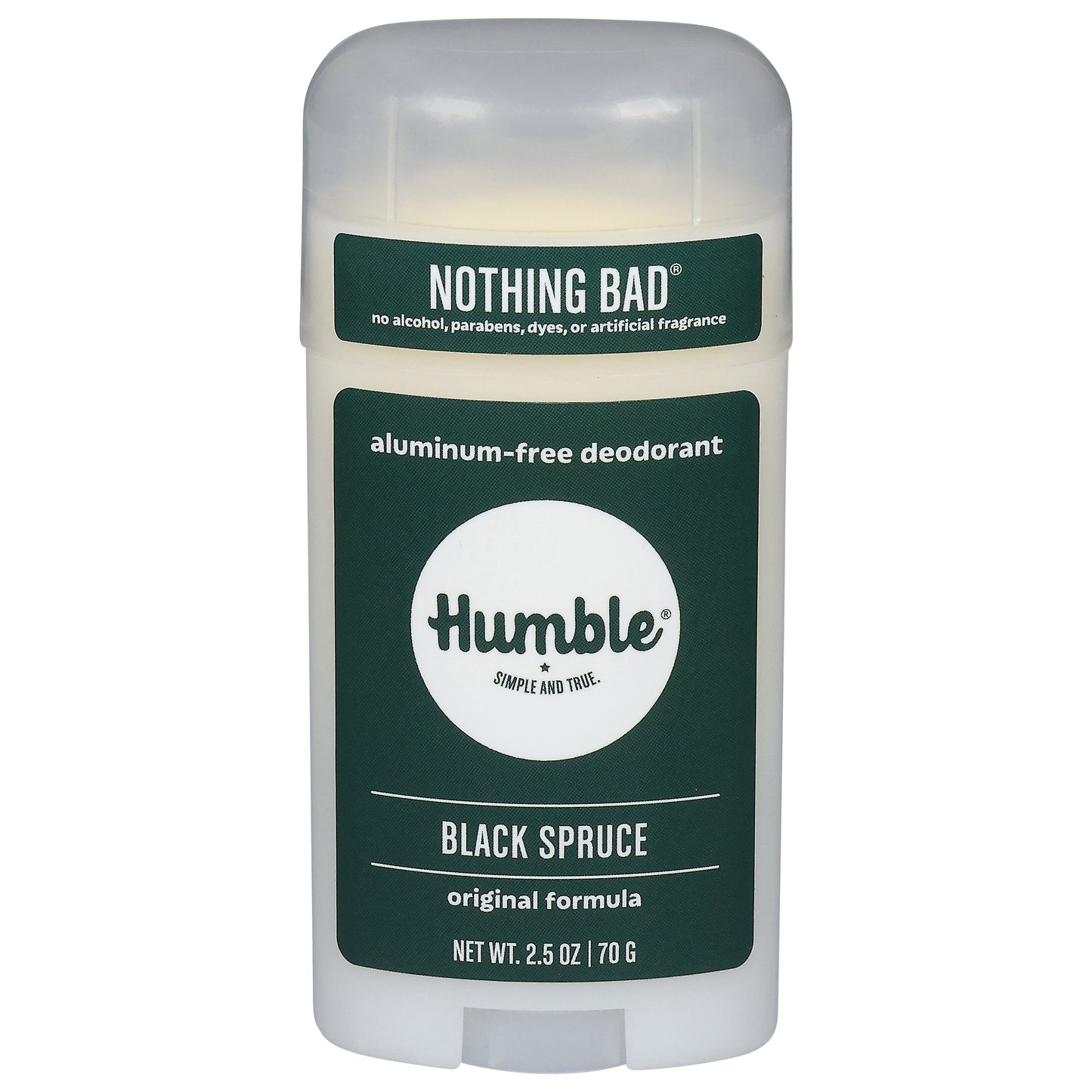 Humble Nothing Bad Aluminum-Free Original Formula Black Spruce Deodorant 2.5 oz