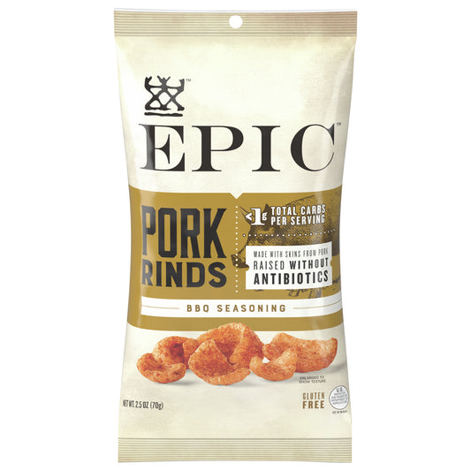 EPIC BBQ Pork Rinds Gluten Free, 2.5oz