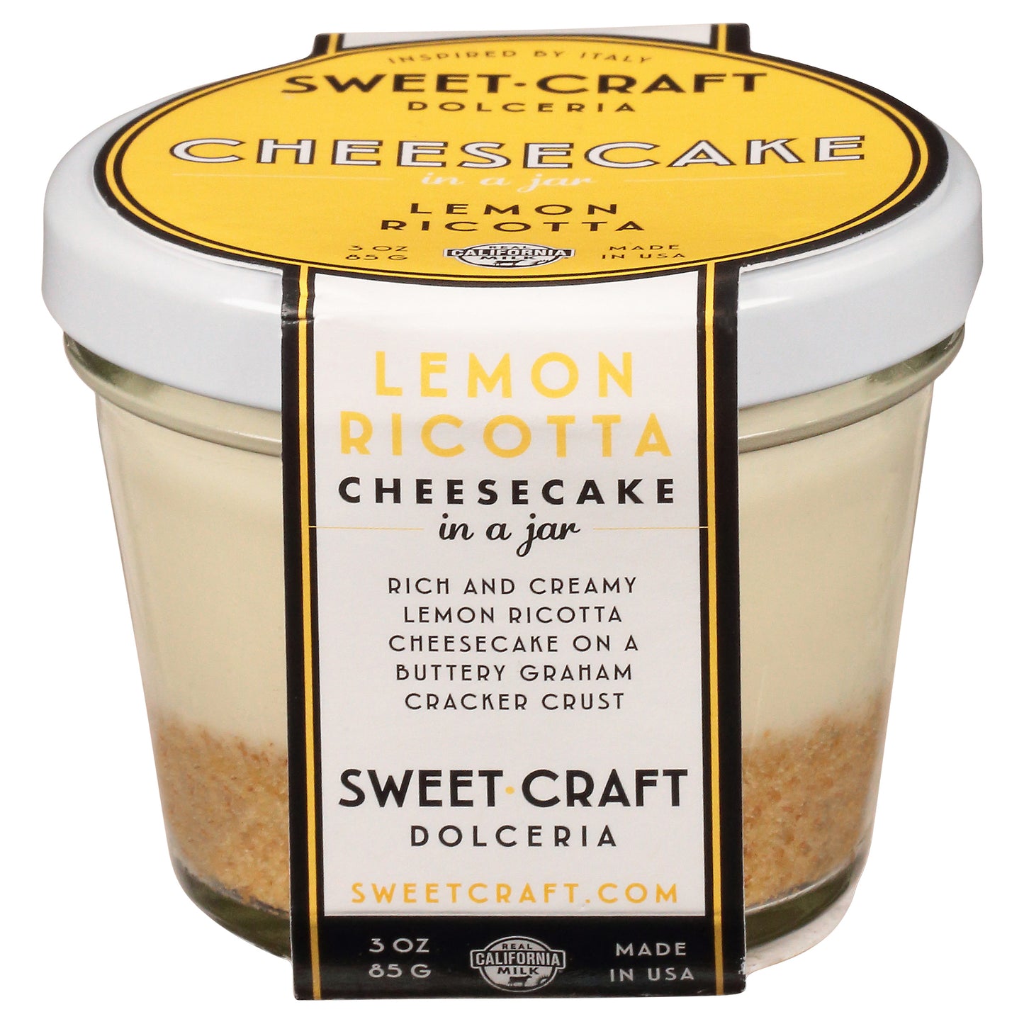 Sweet Craft Dolceria Lemon Ricotta Cheesecake in a Jar 3 oz